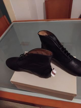 Botines Vialis Piel Negro Talla 38