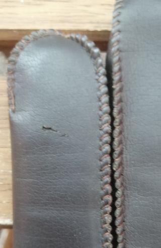 Guanti invernali da uomo in finta pelle marroni