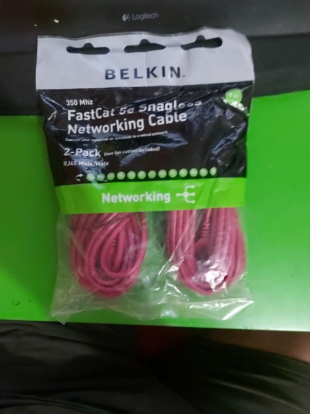 Belkin FastCat 5e Cable de Red RJ45 Rojo 2x5m
