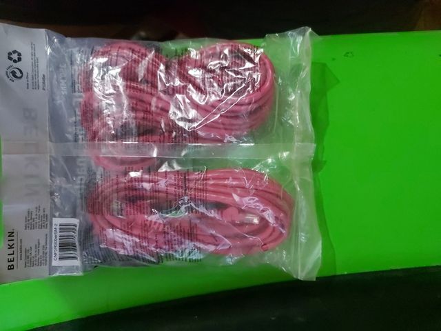 Belkin FastCat 5e Cable de Red RJ45 Rojo 2x5m
