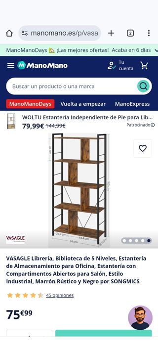  Conjunto de muebles estilo Industrial.