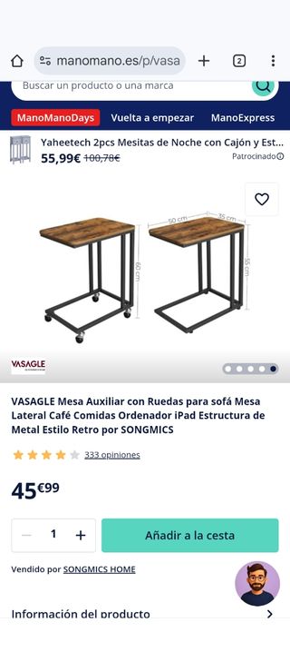  Conjunto de muebles estilo Industrial.