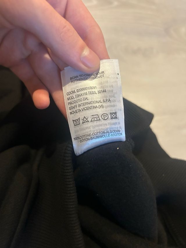 Felpa Off-White Nera con Foglie