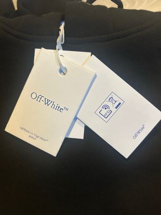 Felpa Off-White Nera con Foglie