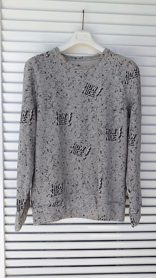 Felpa Pull&Bear grigia con stampa