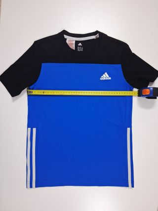 Camiseta técnica Adidas niño negra y azul 152cm