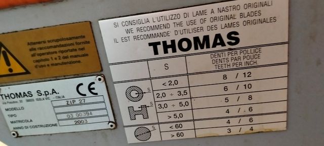 Máquina de corte THOMAS