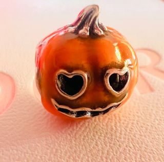 Pandora Charm Calabaza Halloween Corazones