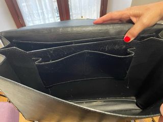 Portadocumentos Louis Vuitton Negro Cuero
