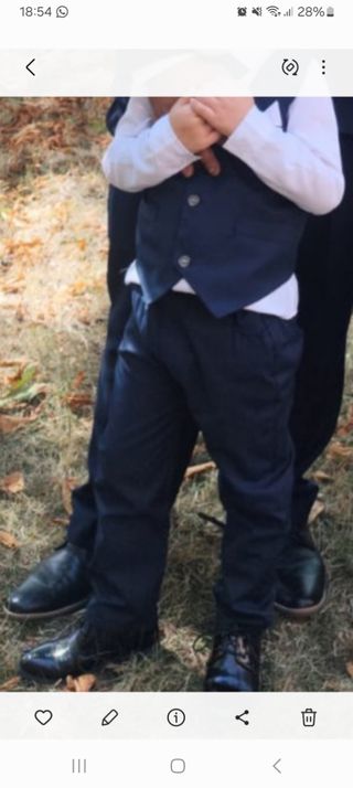 Traje de boda niño 5 años azul