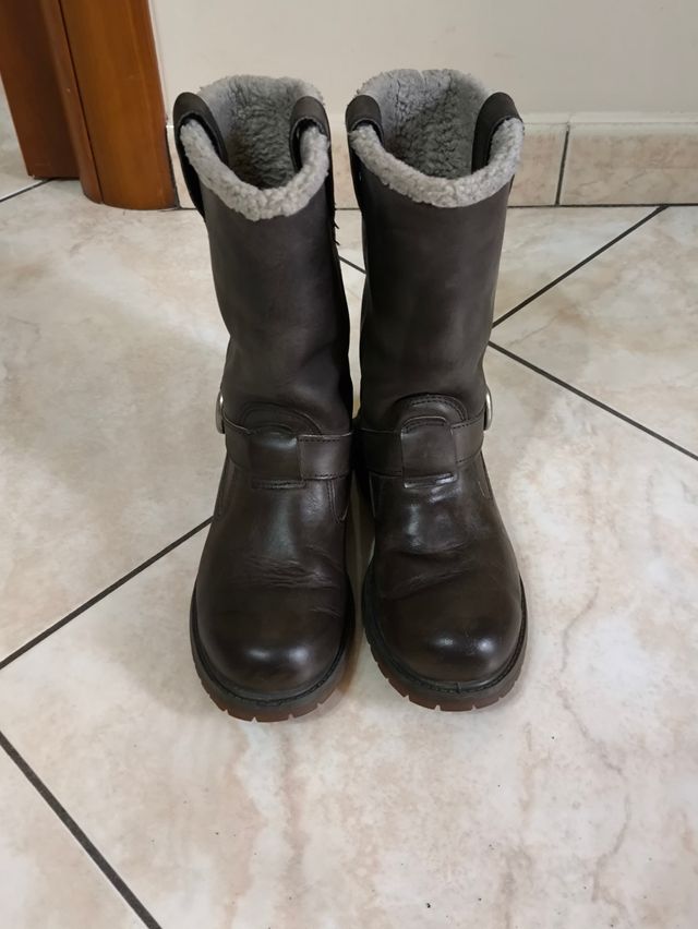 Stivaletti donna vera pelle marrone