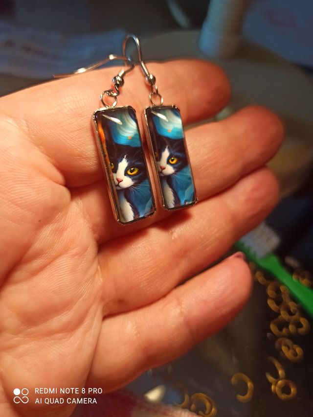 Orecchini con gatto