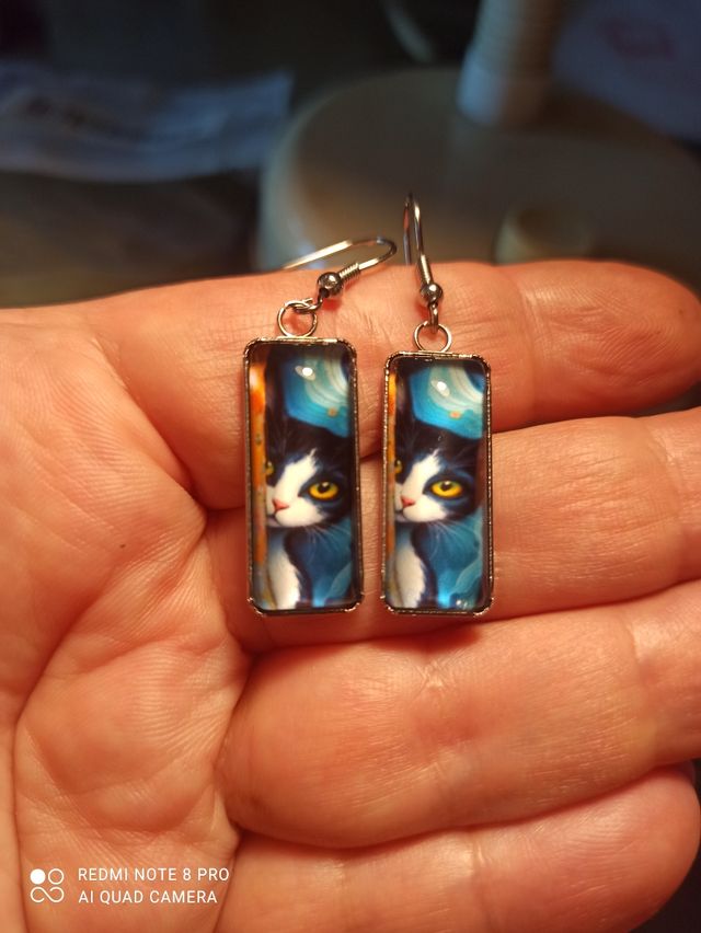 Orecchini con gatto
