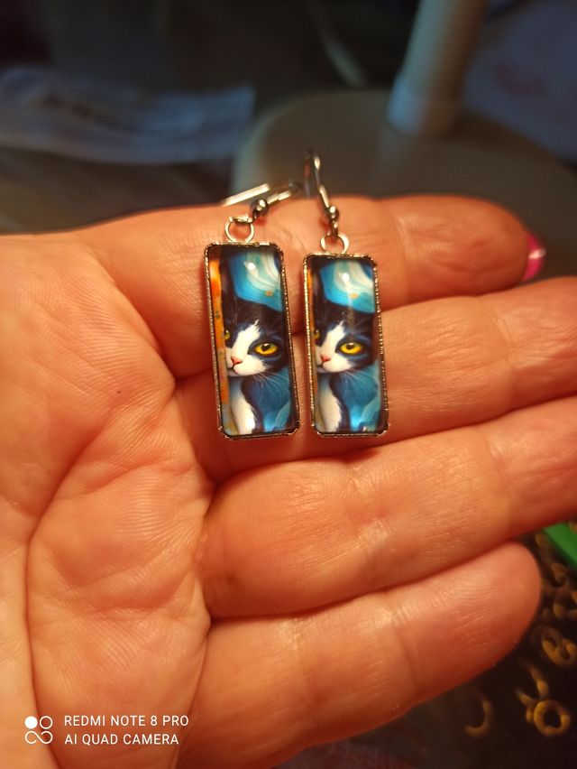 Orecchini con gatto