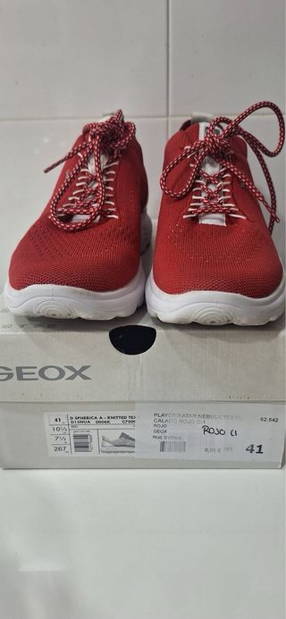 Zapatillas Geox Spherica Rojas Talla 41