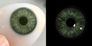 Lentillas de colores verde turquesa