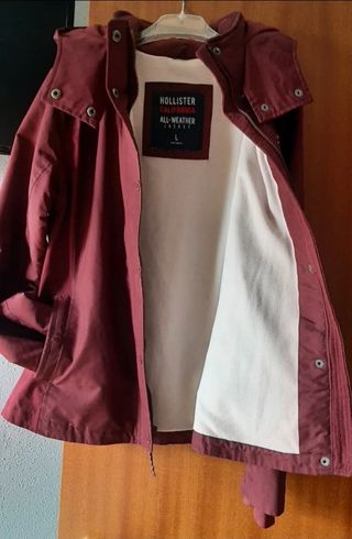 Chamarra Hollister granate Talla L