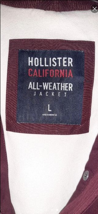 Chamarra Hollister granate Talla L