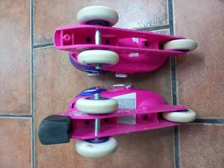 Patines infantiles Oxelo rosas y morados