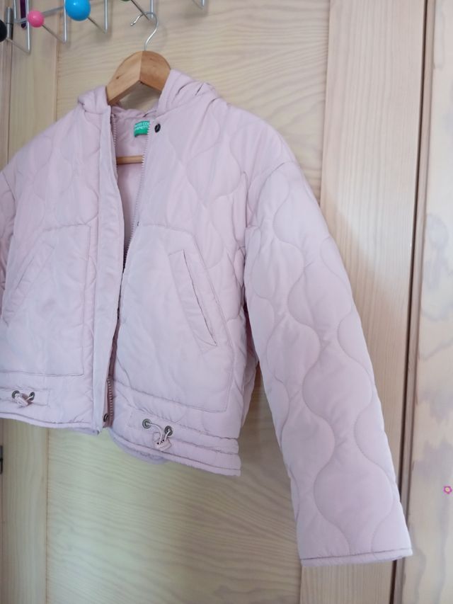 Cazadora bomber Benetton rosa 8/9 años