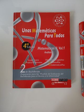 2° Bachillerato Unas Matemáticas para todos II