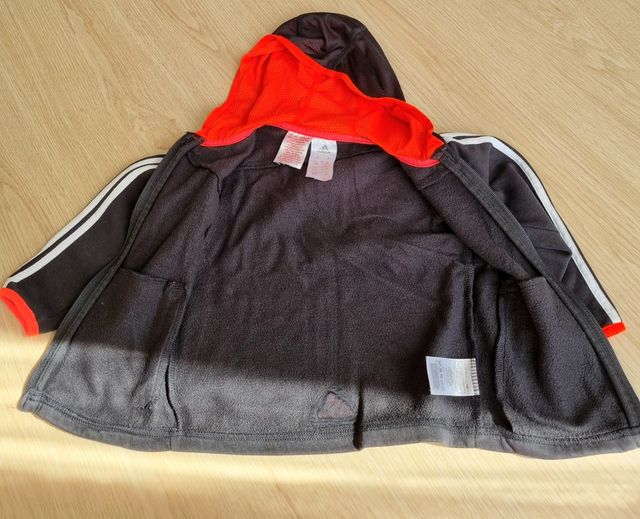 Chaqueta Adidas Niños Negra Naranja