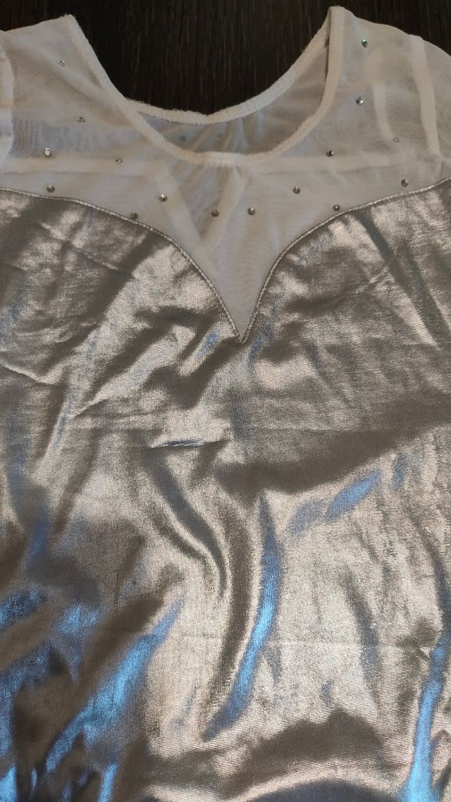 2 Bodies de Ballet Niña Rosa y Plateado