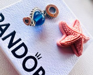 Pandora Charm Globo Azul y Plata