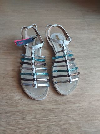Sandalias planas MariaMare metalizadas