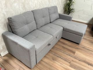 !Sofa Cama Gris Tela Con Arcon amplio!!