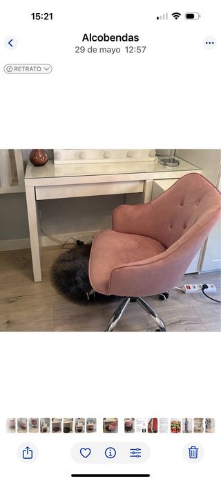 Tocador o escritorio , cajonera, espejo y silla 