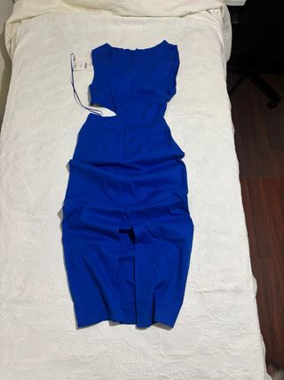 Vestido Midi Cut Out Lino