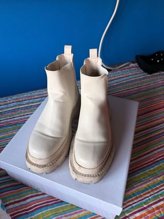 Botines Chelsea Beige/Blancos Primark