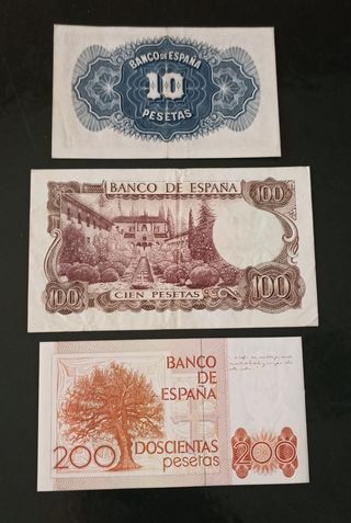 Lote 3 Billetes Antiguos Banco de España