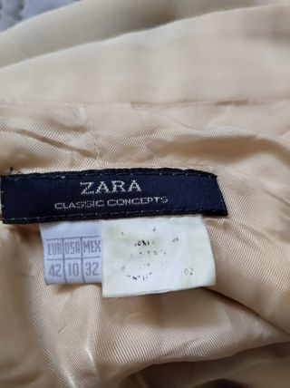 Conjunto Zara Beige Chaleco y Pantalón