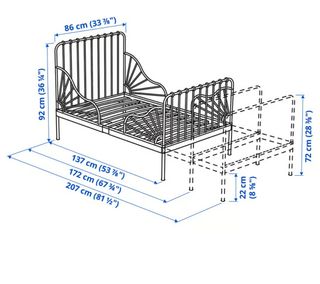 Cama infantil Minnen Ikea negra