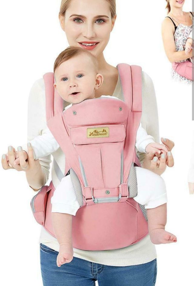 Marsupio neonato rosa con bolsa