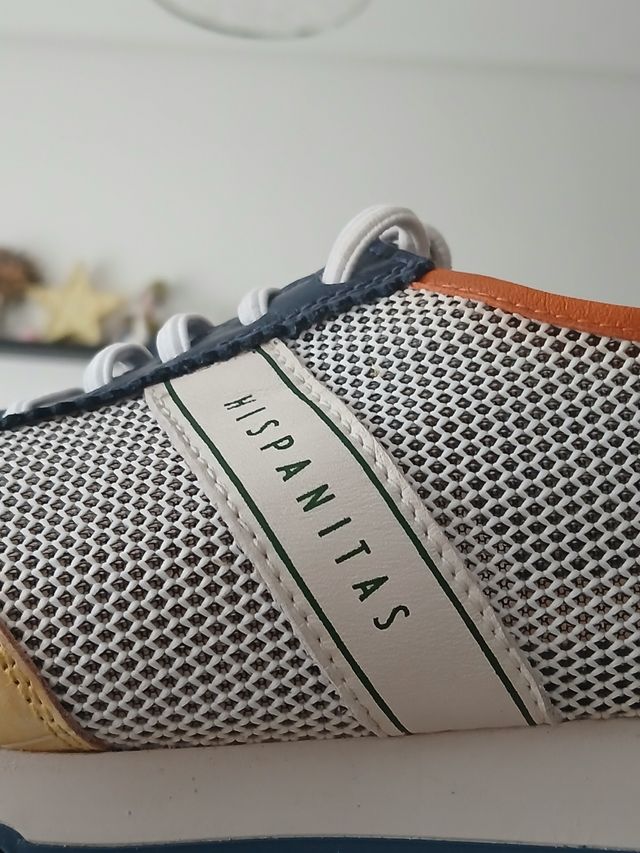 Zapatillas Hispanitas Beige y Azul