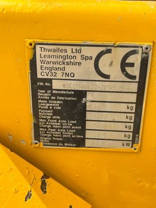 Dumper Thwaites 6 Toneladas