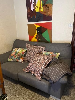 Sofá 2 plazas gris