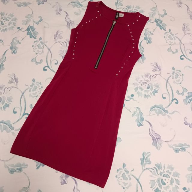 Vestido granate Divided H&M talla 36