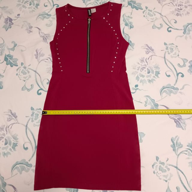 Vestido granate Divided H&M talla 36