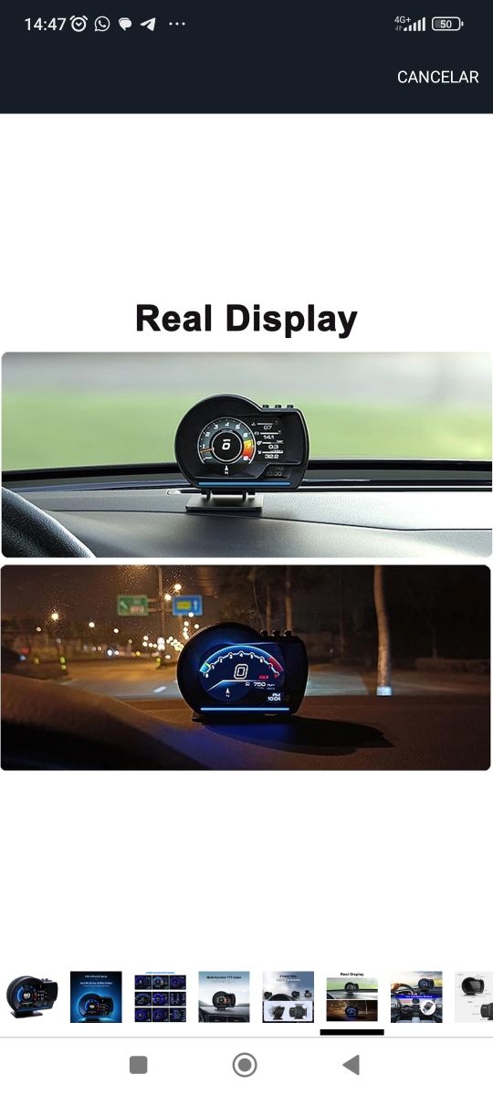 Pantalla Info Vehículo OBD II + GPS