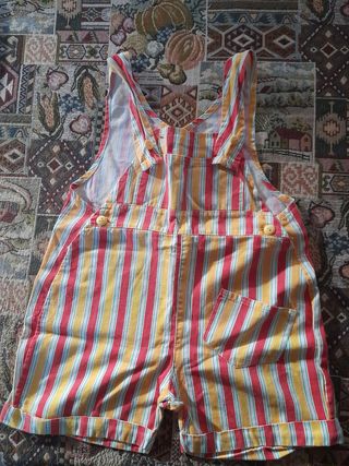 Salopette estiva a righe 12 mesi