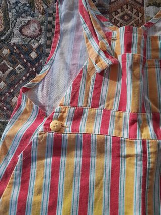 Salopette estiva a righe 12 mesi