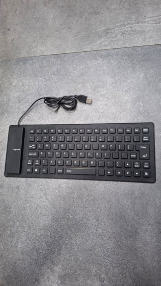 Teclado Flexible Silicona USB Negro