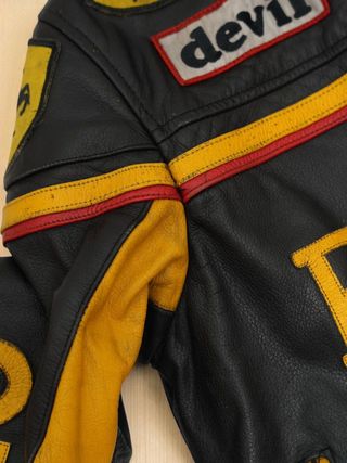 Chaqueta de Cuero genuino Ferrari Racing Talla L/M
