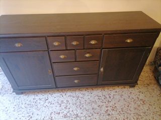 Aparador Ikea Besta Madera Oscura