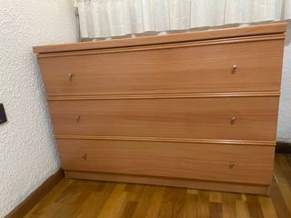 Cómoda de madera de 3 cajones