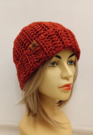 Berretto lana color ruggine